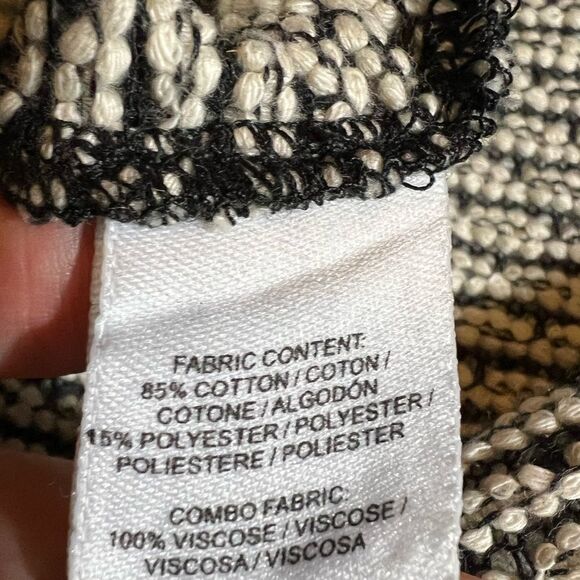 DEREK LAM 10 CROSBY Women’s Sleeveless Woven Tank Top Black/White Size Large - Picture 8 of 9